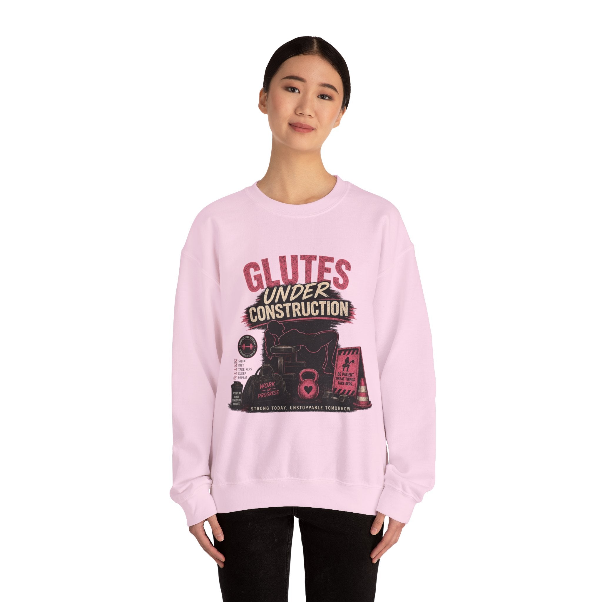 Glute Day Crewneck Sweatshirt – "Another Day Another Glute Day" Fitness Pullover