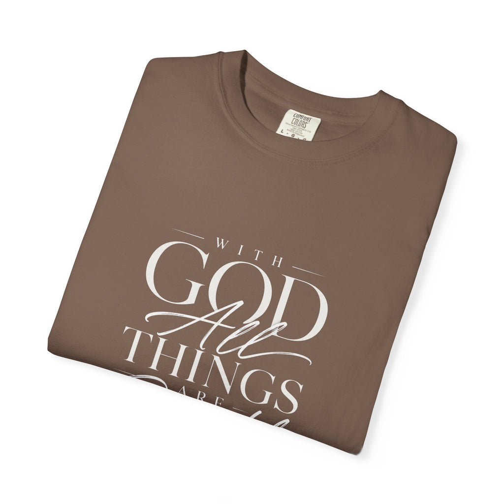 T-Shirt — Subtle Embossed "God Bless" Minimalist White Tee