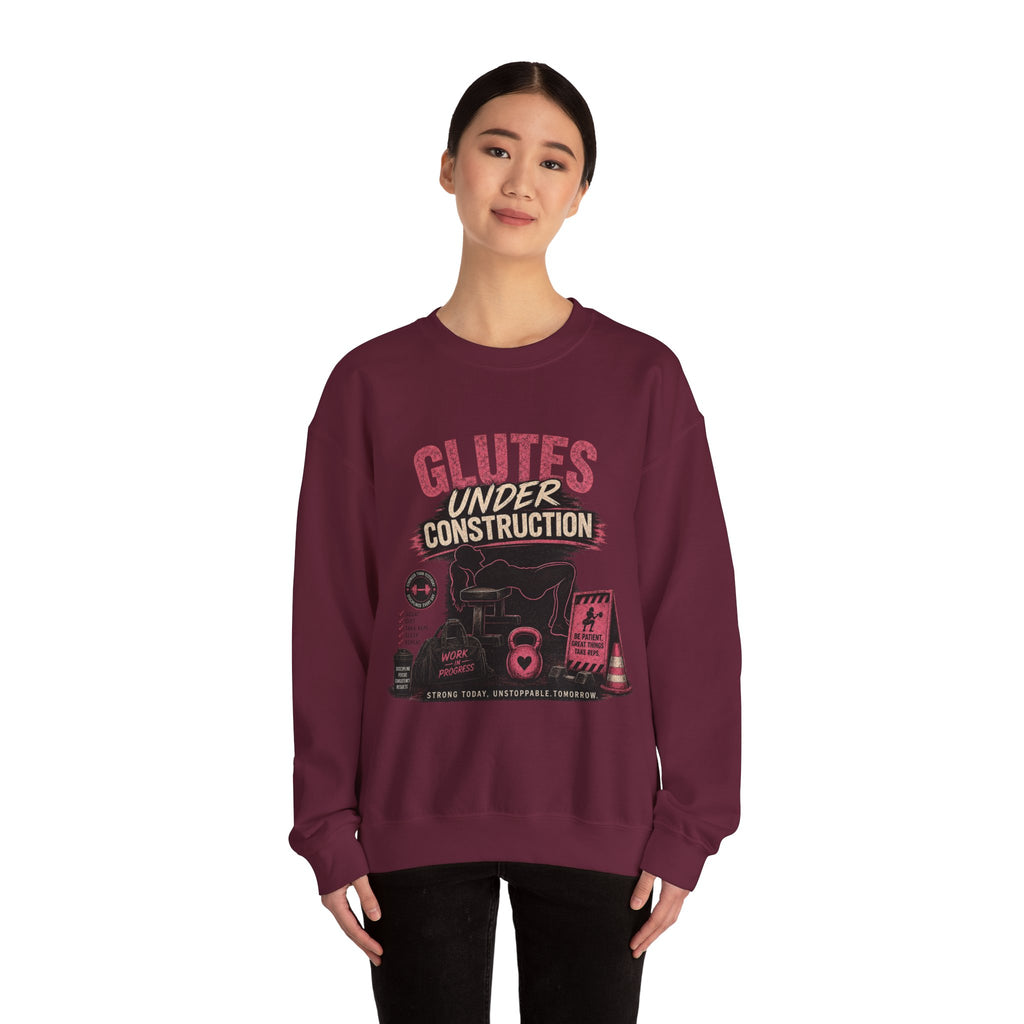 Glute Day Crewneck Sweatshirt – "Another Day Another Glute Day" Fitness Pullover
