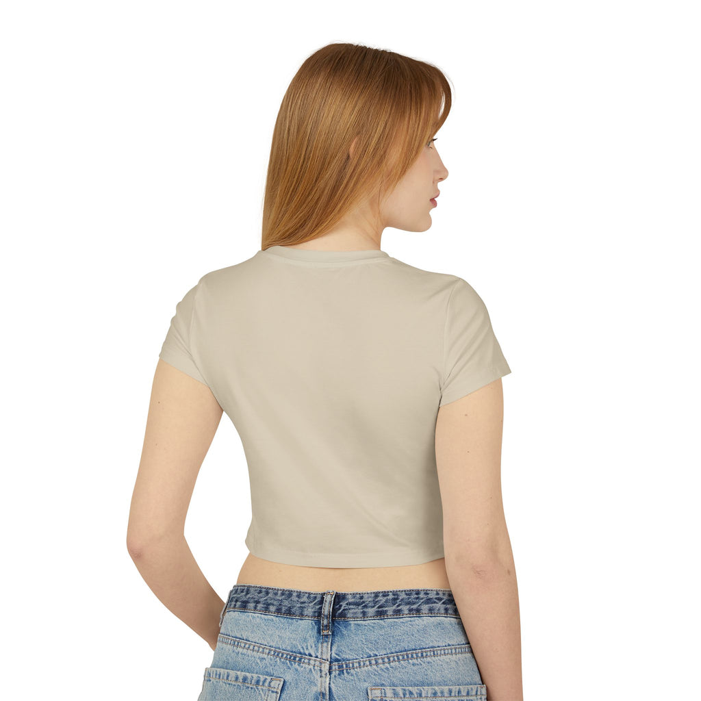 Running & Determination Women's Baby Tee — Motivational Runner Crop Top
