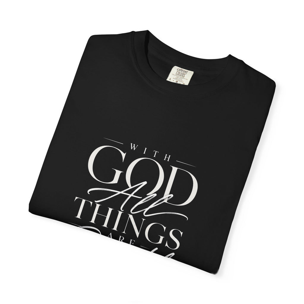 T-Shirt — Subtle Embossed "God Bless" Minimalist White Tee