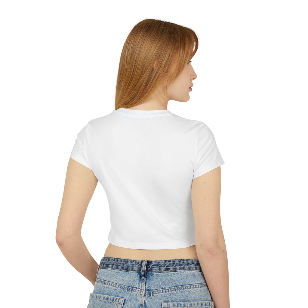 Running & Determination Women's Baby Tee — Motivational Runner Crop Top