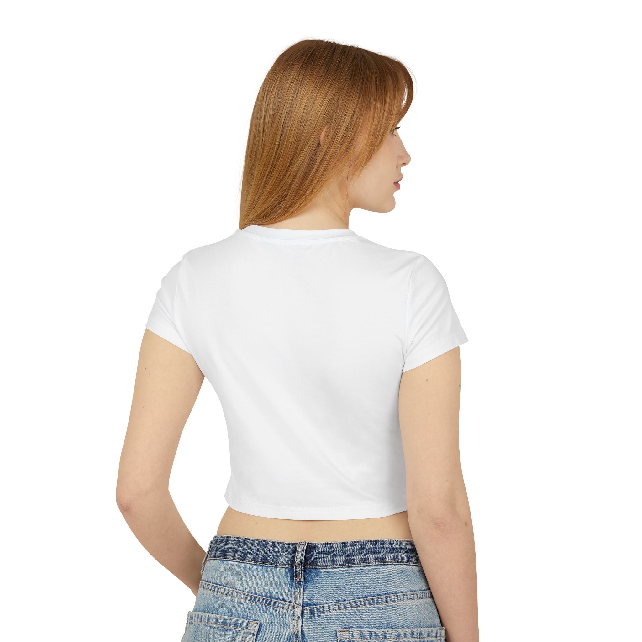 Running & Determination Women's Baby Tee — Motivational Runner Crop Top
