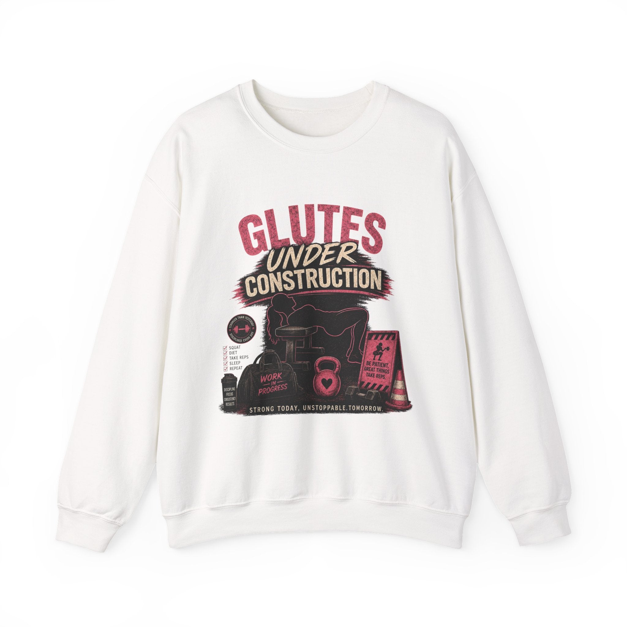 Glute Day Crewneck Sweatshirt – "Another Day Another Glute Day" Fitness Pullover