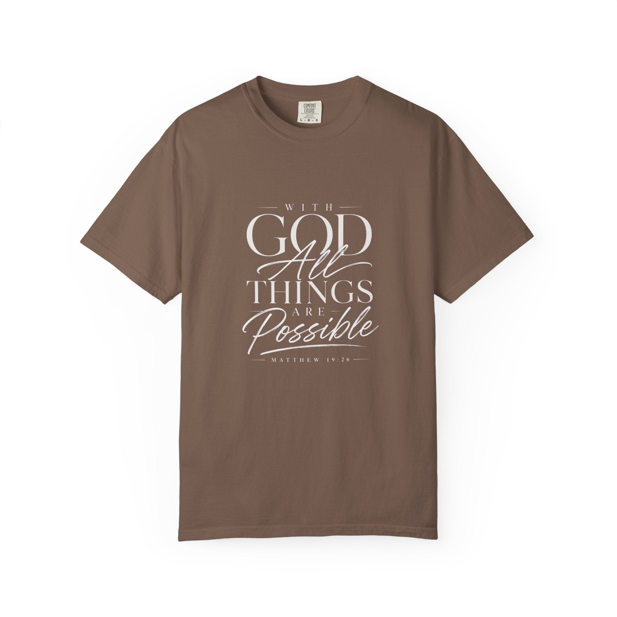 T-Shirt — Subtle Embossed "God Bless" Minimalist White Tee