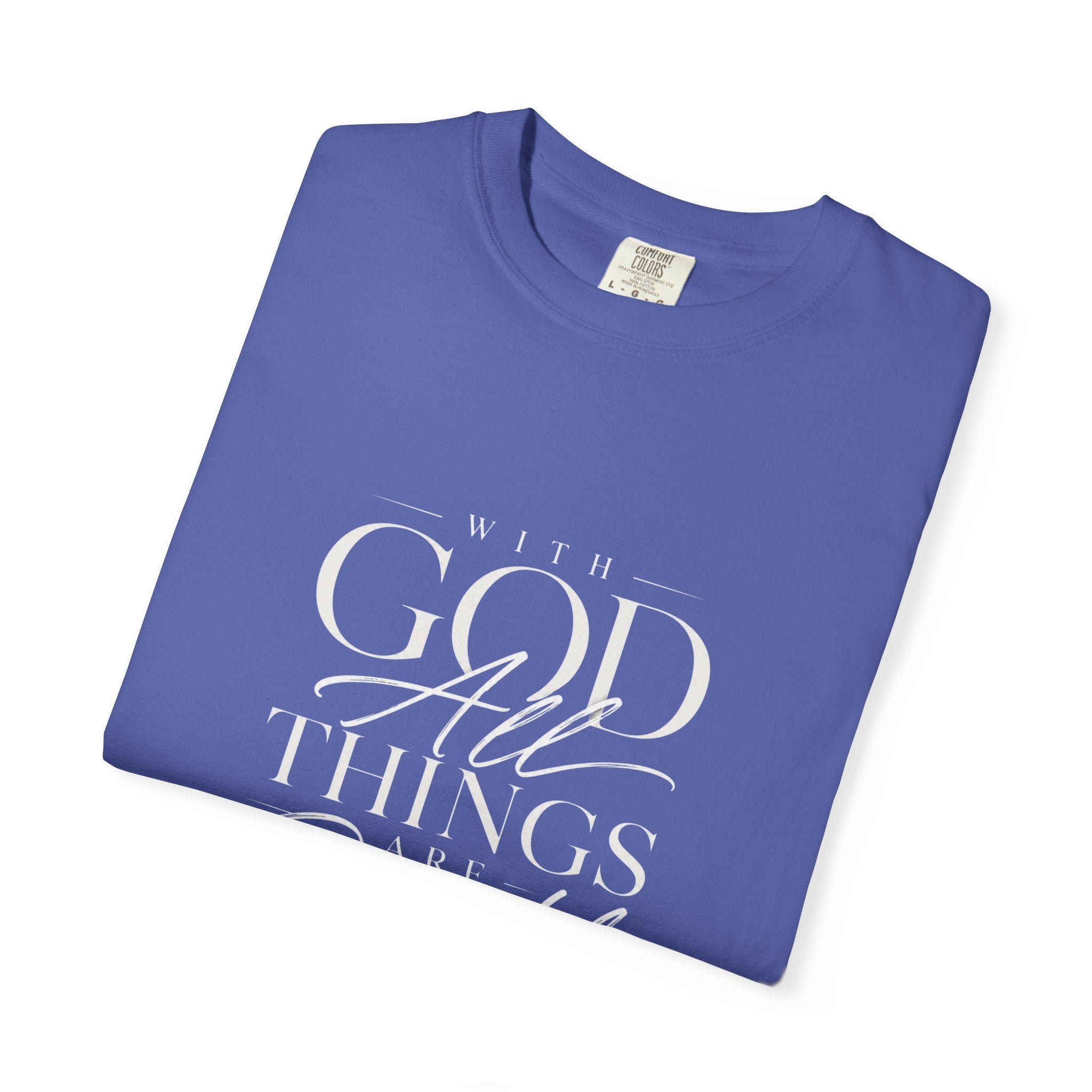 T-Shirt — Subtle Embossed "God Bless" Minimalist White Tee