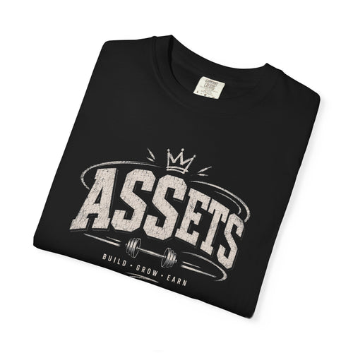Assets Barbell T-Shirt — Vintage Fitness Graphic Tee
