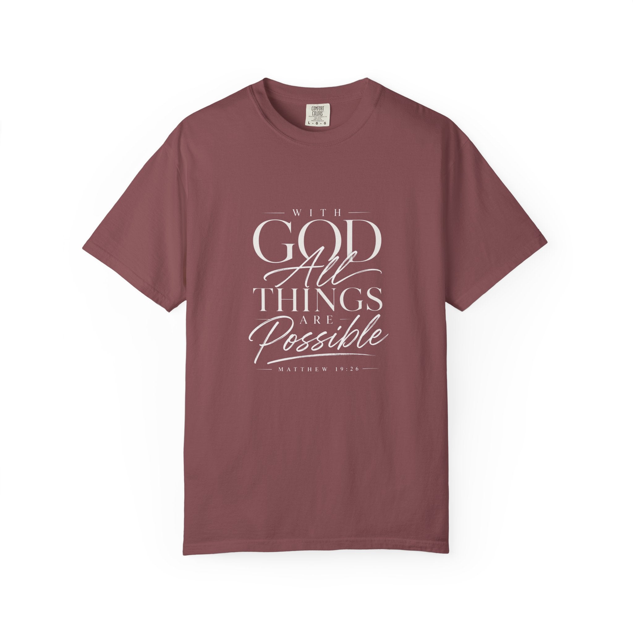 T-Shirt — Subtle Embossed "God Bless" Minimalist White Tee
