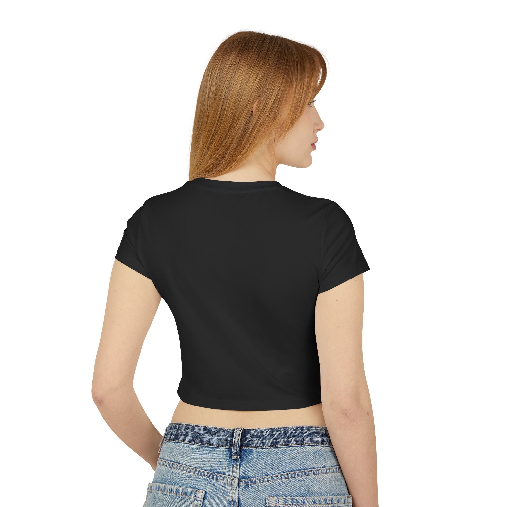 Running & Determination Women's Baby Tee — Motivational Runner Crop Top