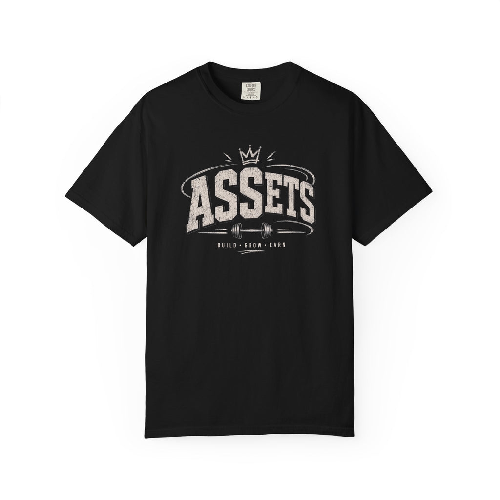 Assets Barbell T-Shirt — Vintage Fitness Graphic Tee