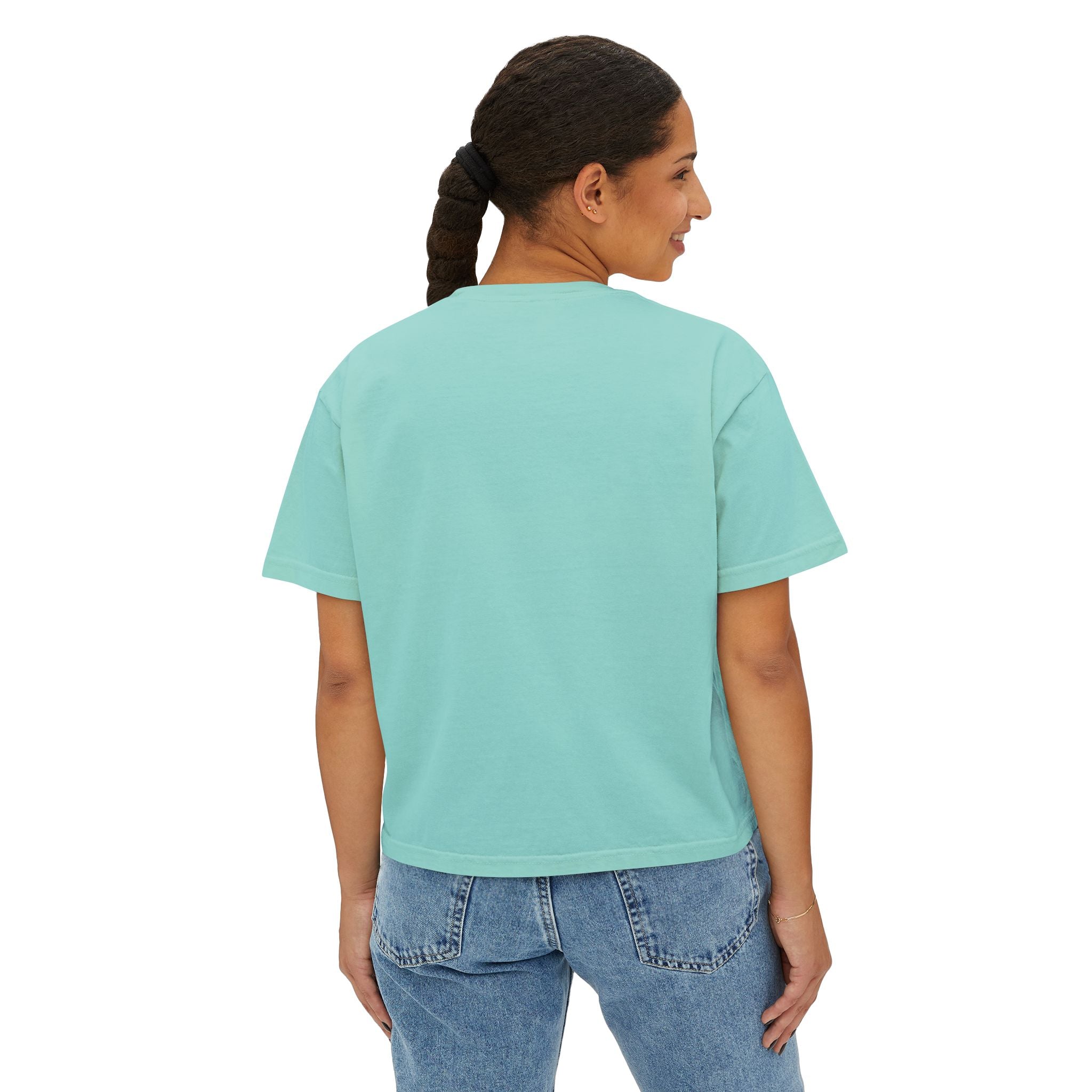 Confidence Is a Choice Women’s Boxy Tee — Empowering Pink Graphic Shirt