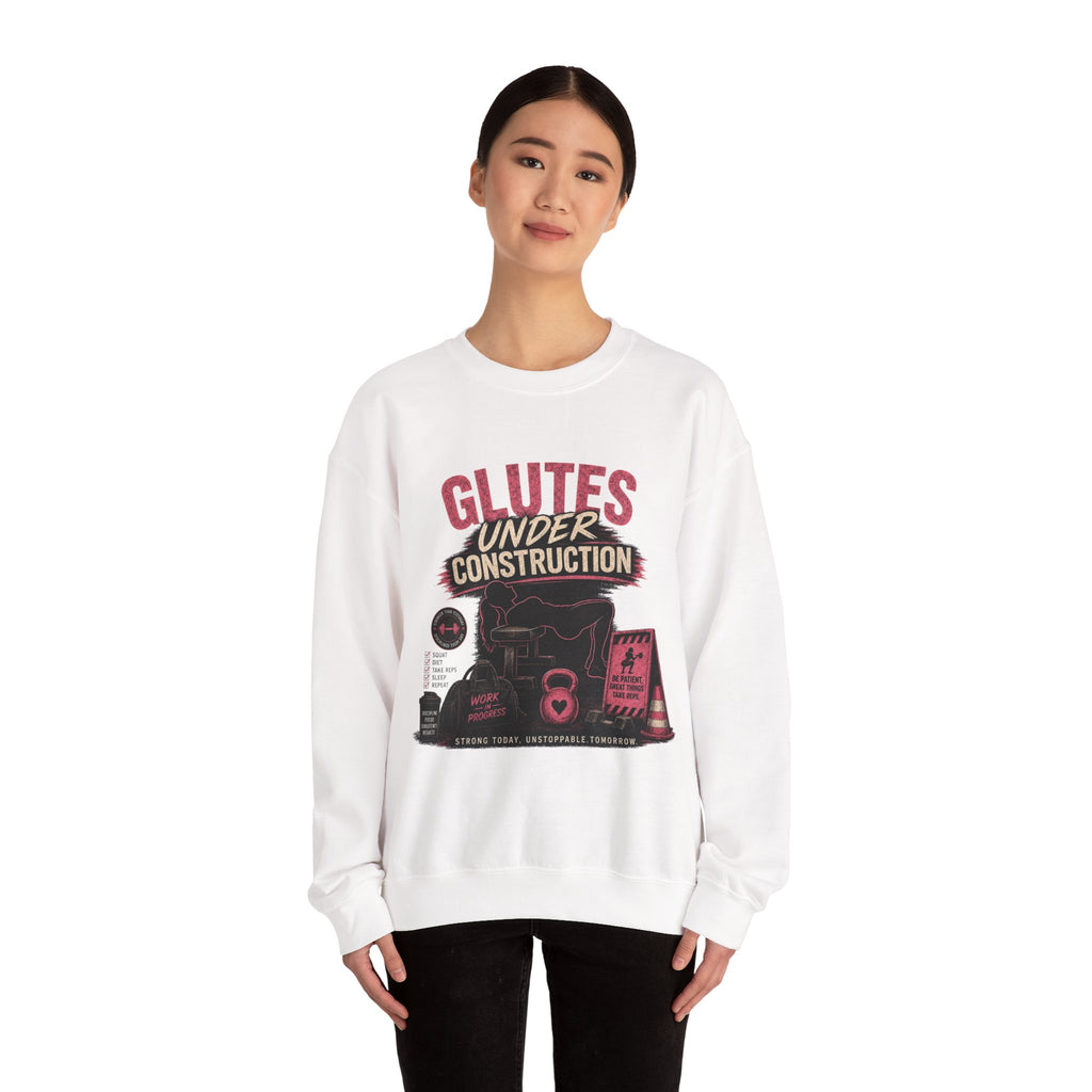Glute Day Crewneck Sweatshirt – "Another Day Another Glute Day" Fitness Pullover