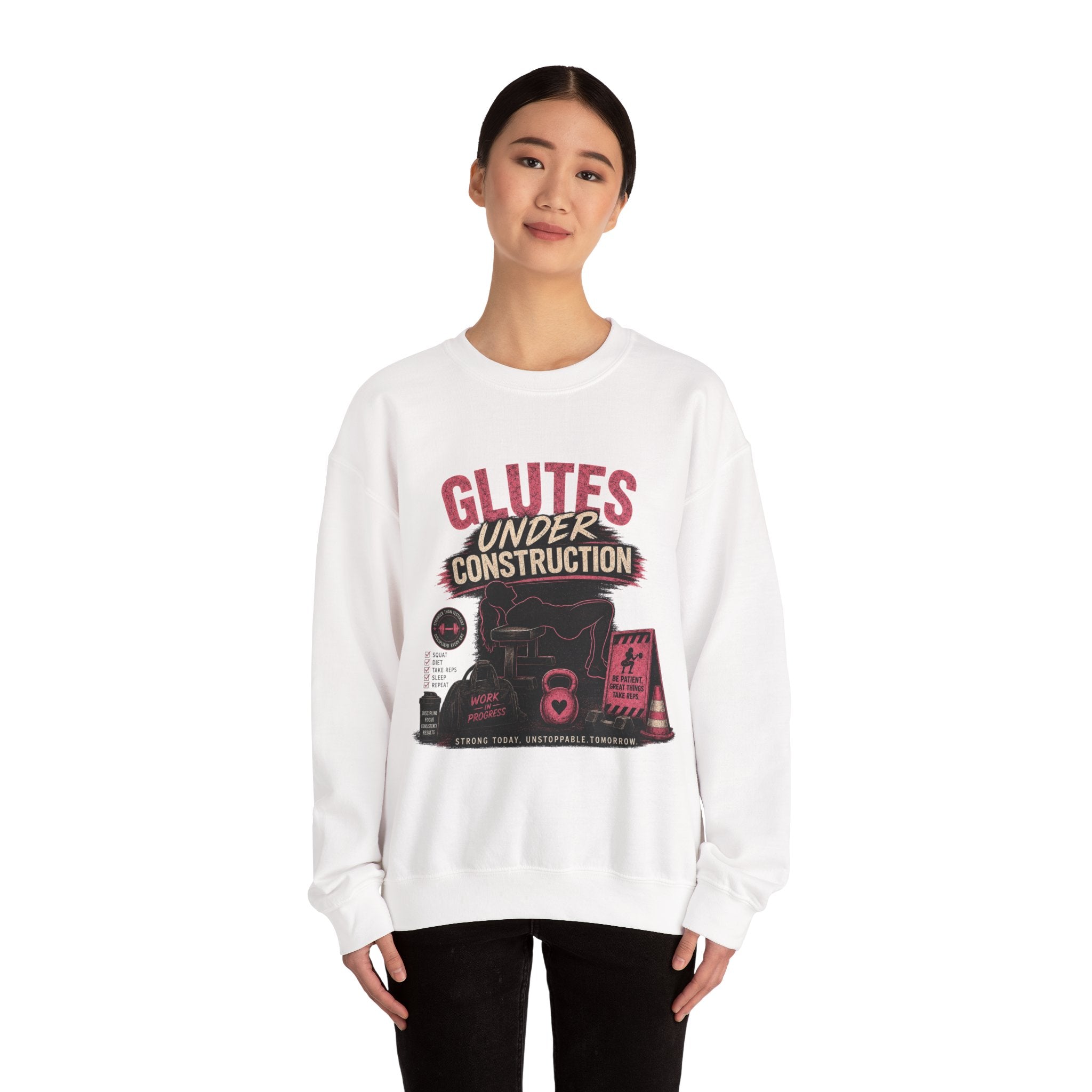 Glute Day Crewneck Sweatshirt – "Another Day Another Glute Day" Fitness Pullover