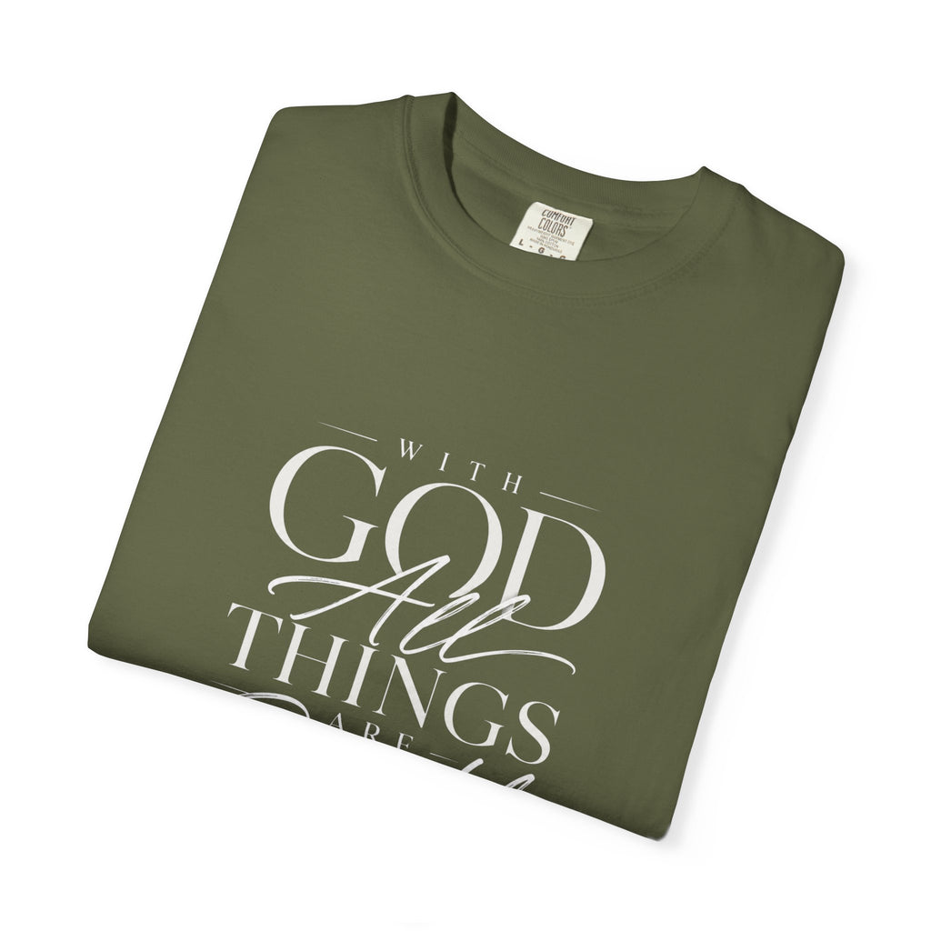 T-Shirt — Subtle Embossed "God Bless" Minimalist White Tee