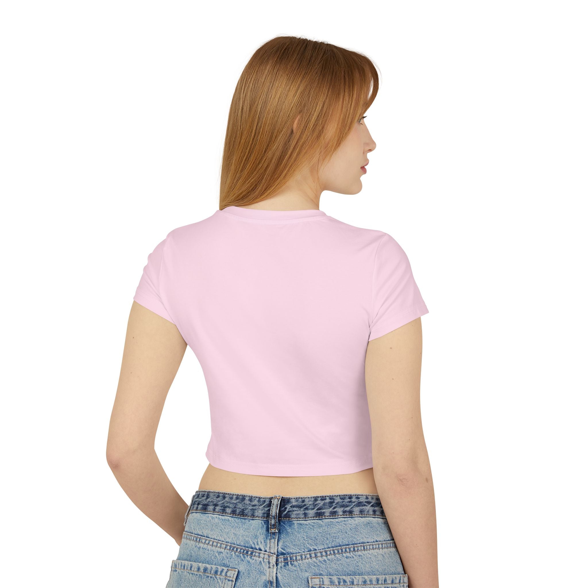 Running & Determination Women's Baby Tee — Motivational Runner Crop Top