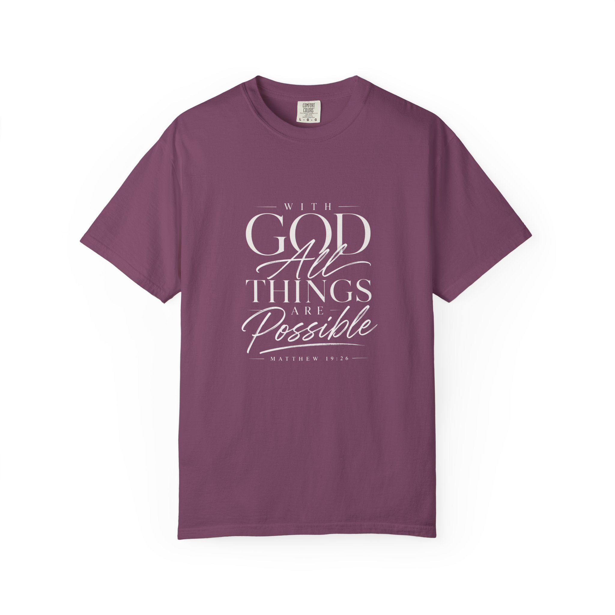 T-Shirt — Subtle Embossed "God Bless" Minimalist White Tee