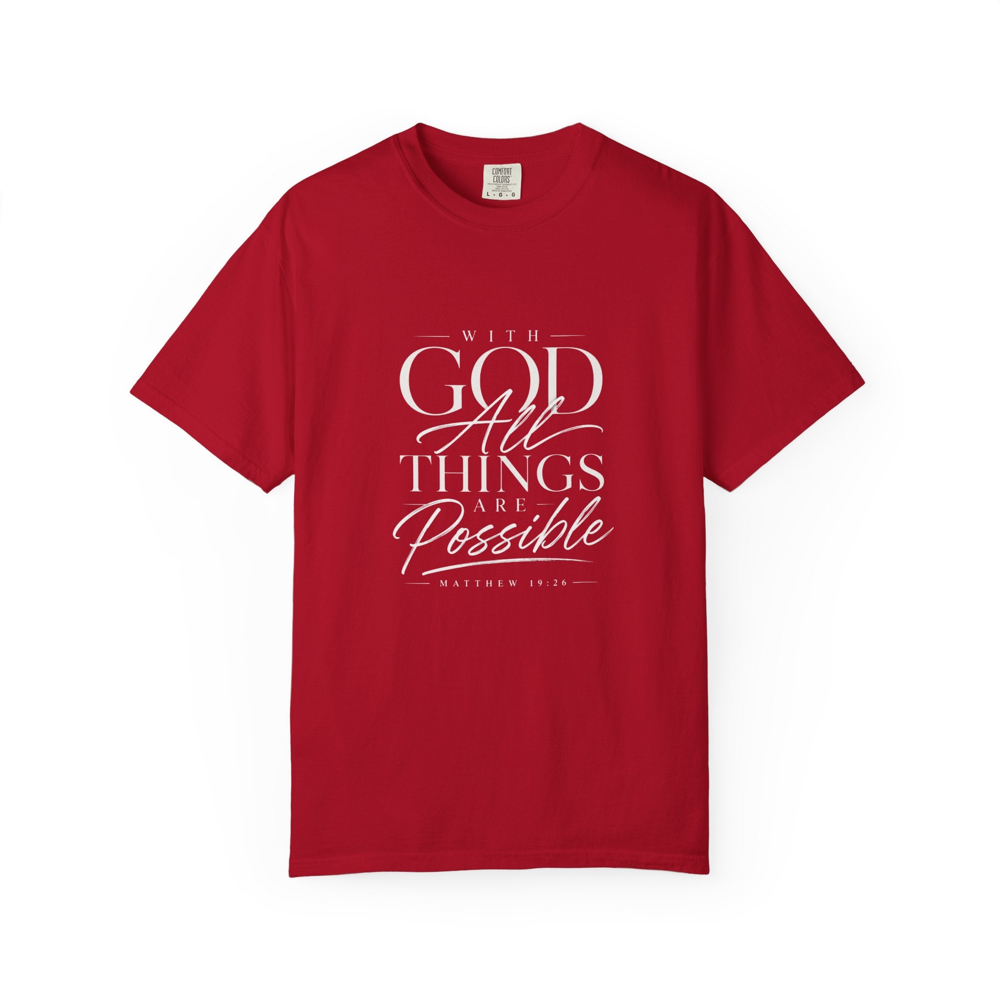 T-Shirt — Subtle Embossed "God Bless" Minimalist White Tee