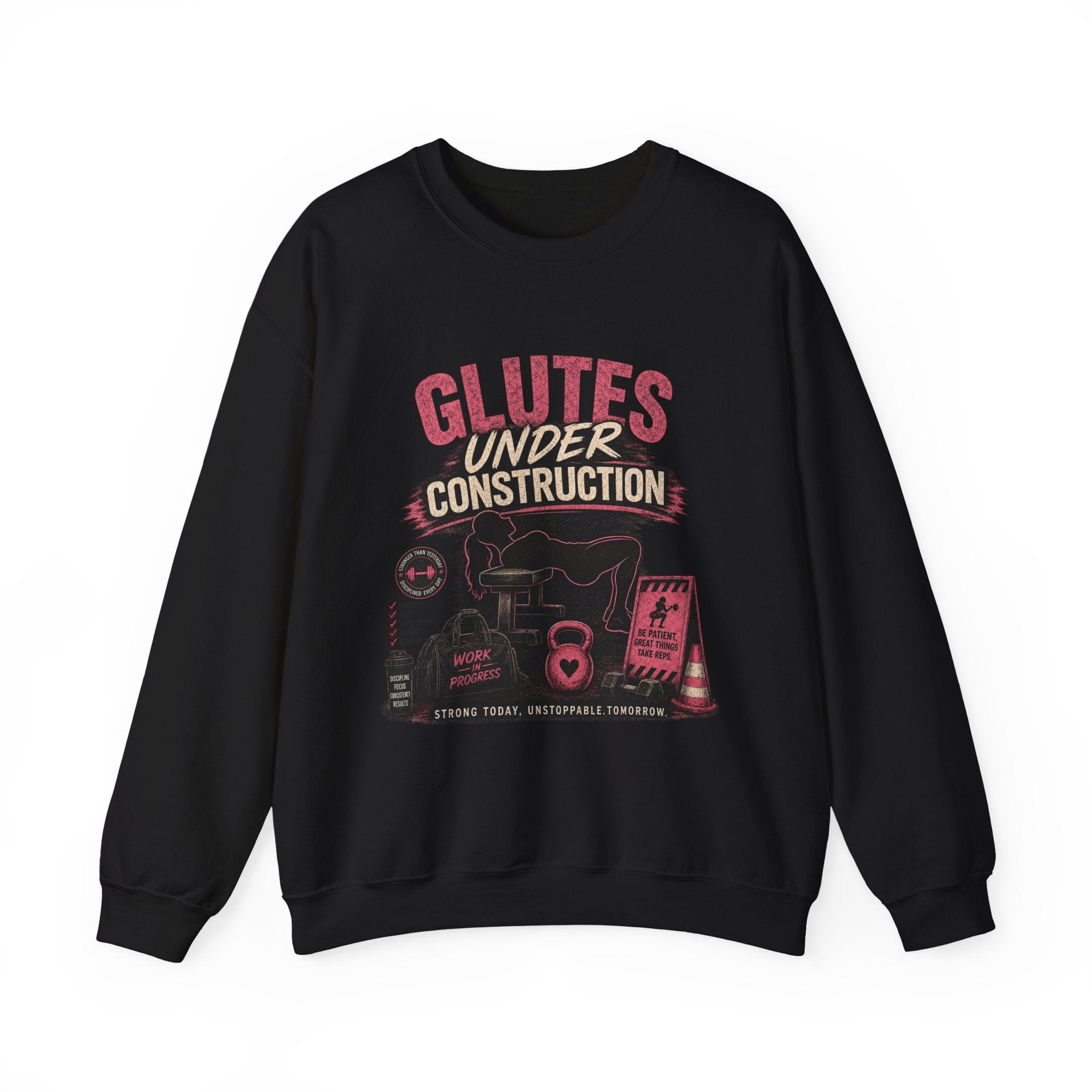 Glute Day Crewneck Sweatshirt – "Another Day Another Glute Day" Fitness Pullover