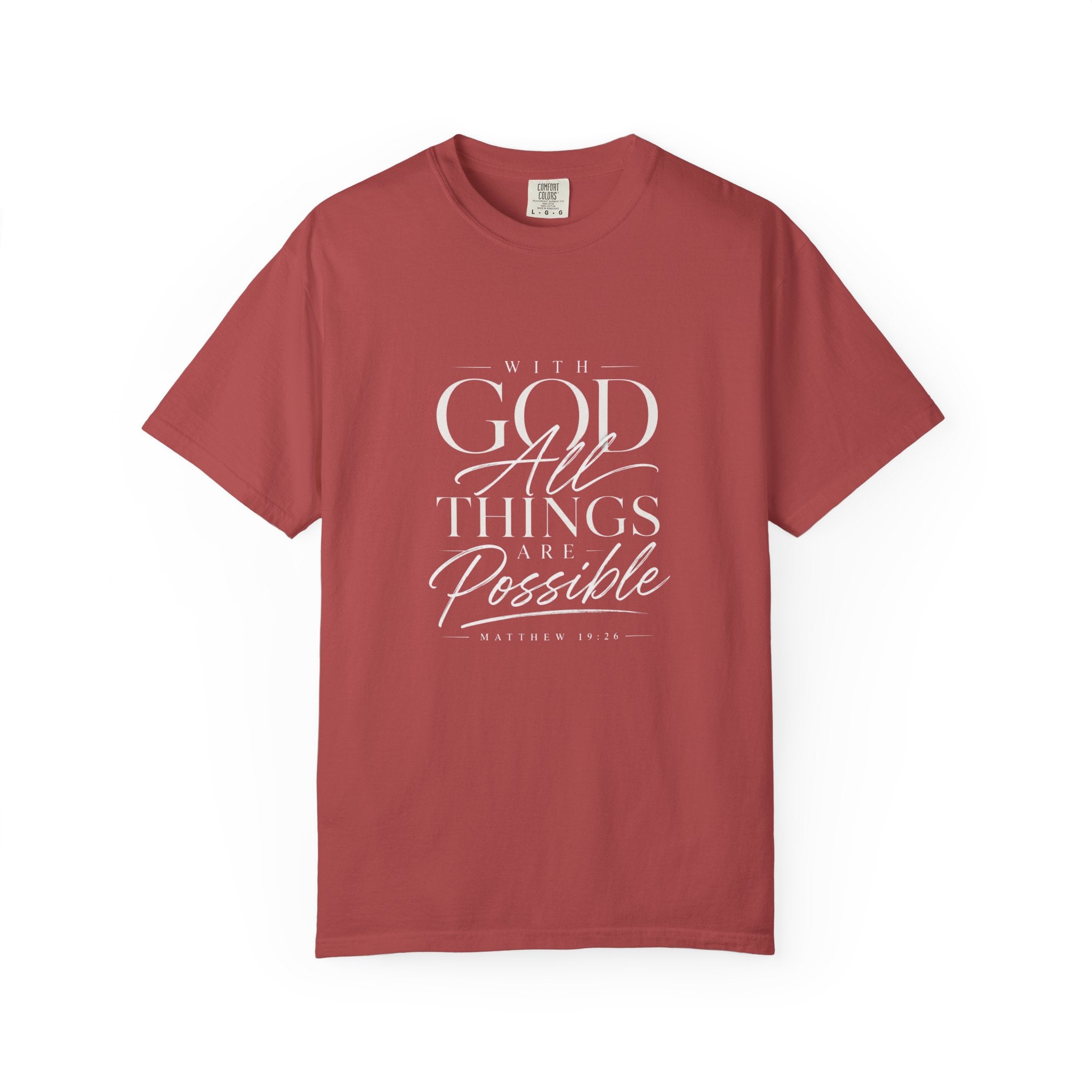 T-Shirt — Subtle Embossed "God Bless" Minimalist White Tee