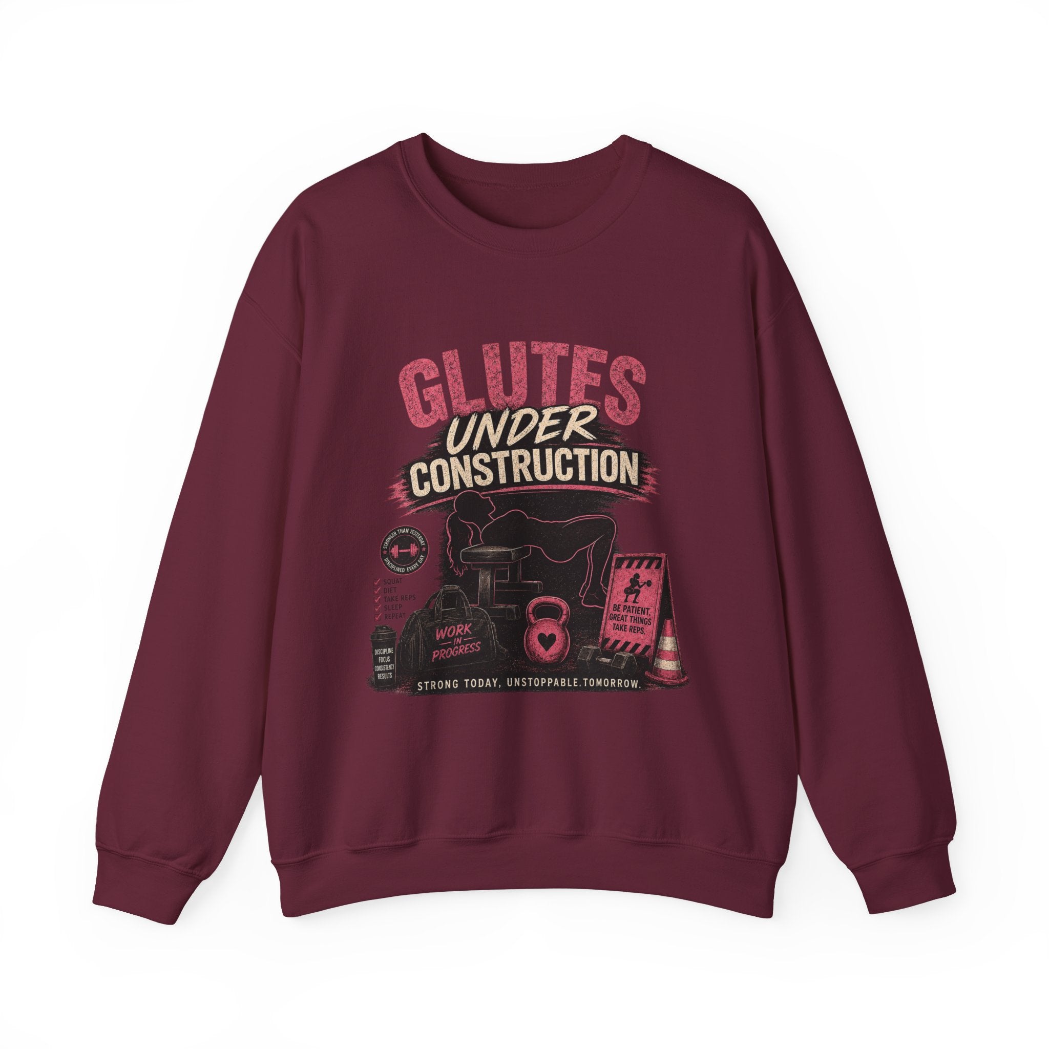 Glute Day Crewneck Sweatshirt – "Another Day Another Glute Day" Fitness Pullover