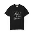 T-Shirt — Subtle Embossed "God Bless" Minimalist White Tee