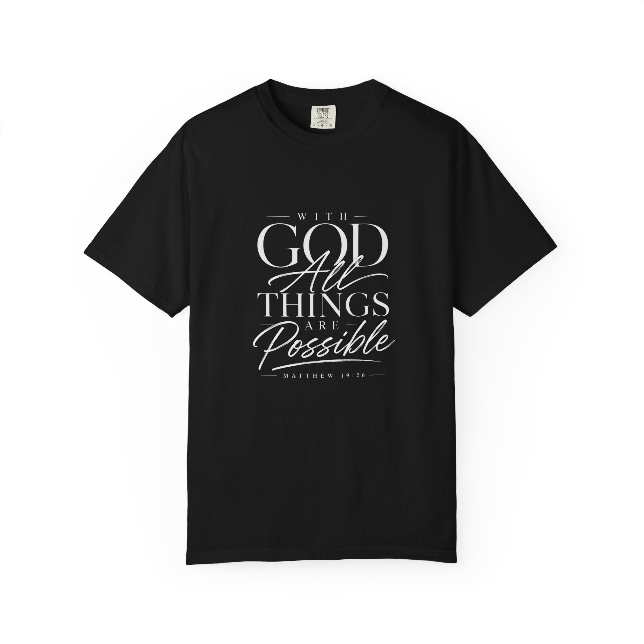 T-Shirt — Subtle Embossed "God Bless" Minimalist White Tee