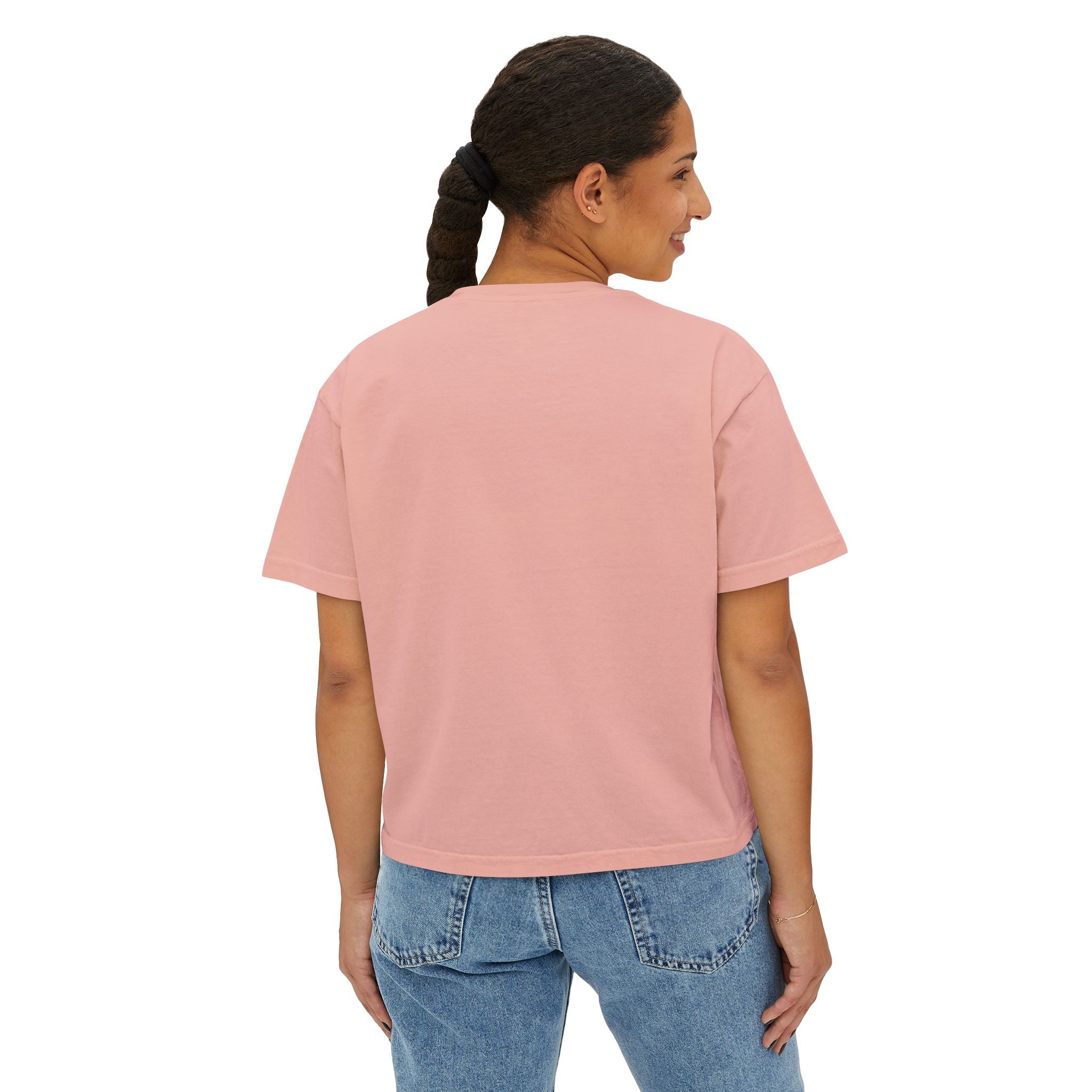 Confidence Is a Choice Women’s Boxy Tee — Empowering Pink Graphic Shirt