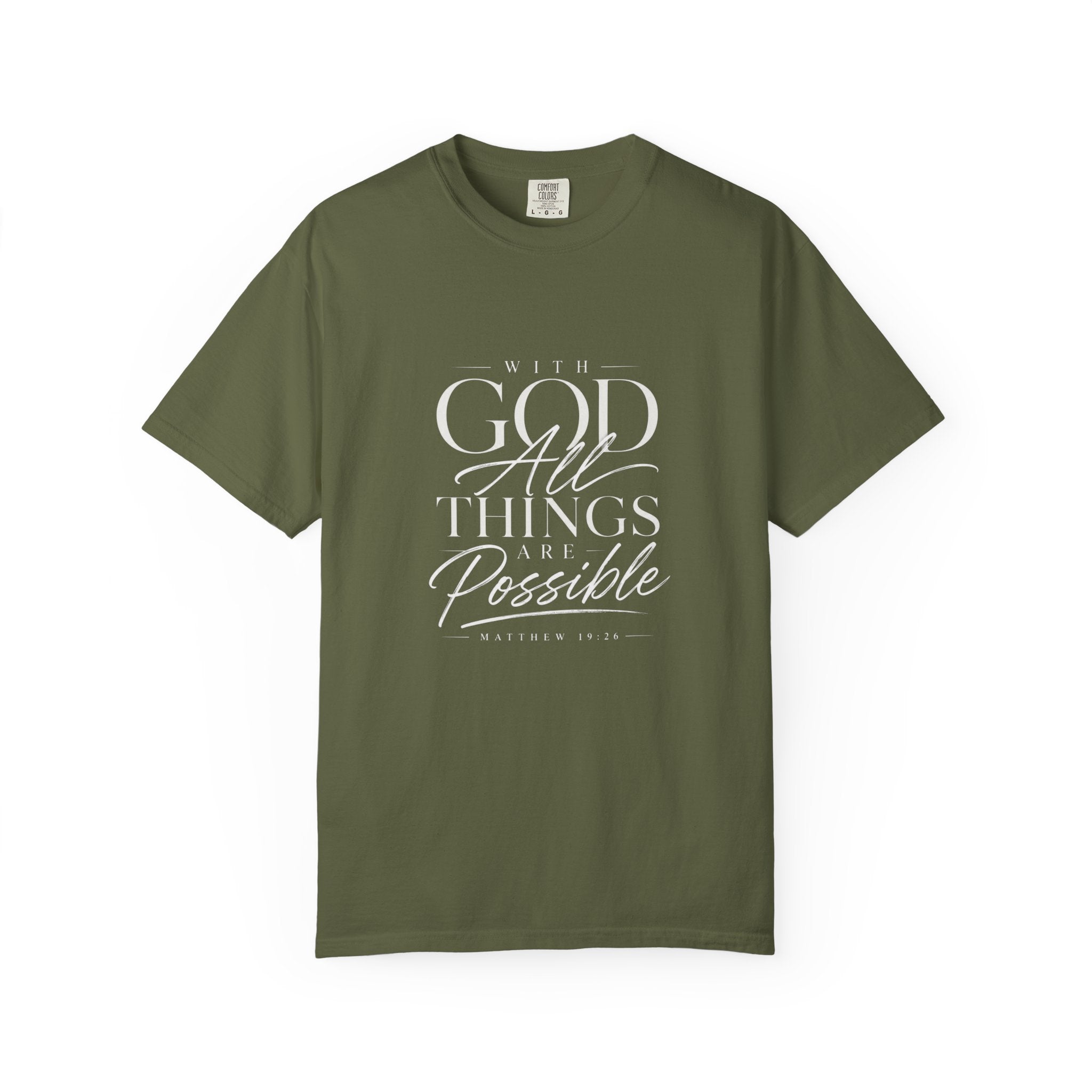T-Shirt — Subtle Embossed "God Bless" Minimalist White Tee