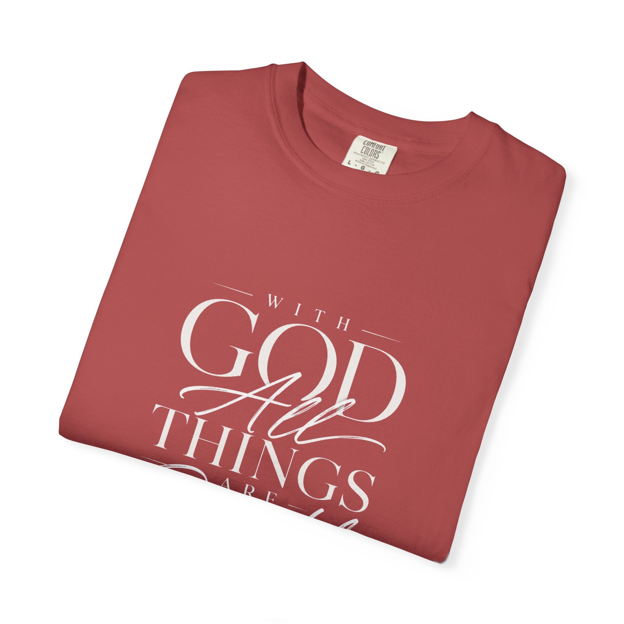 T-Shirt — Subtle Embossed "God Bless" Minimalist White Tee
