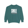 Smile Crewneck Sweatshirt — 'Smile, We Get to Do This Today' Inspirational Pullover